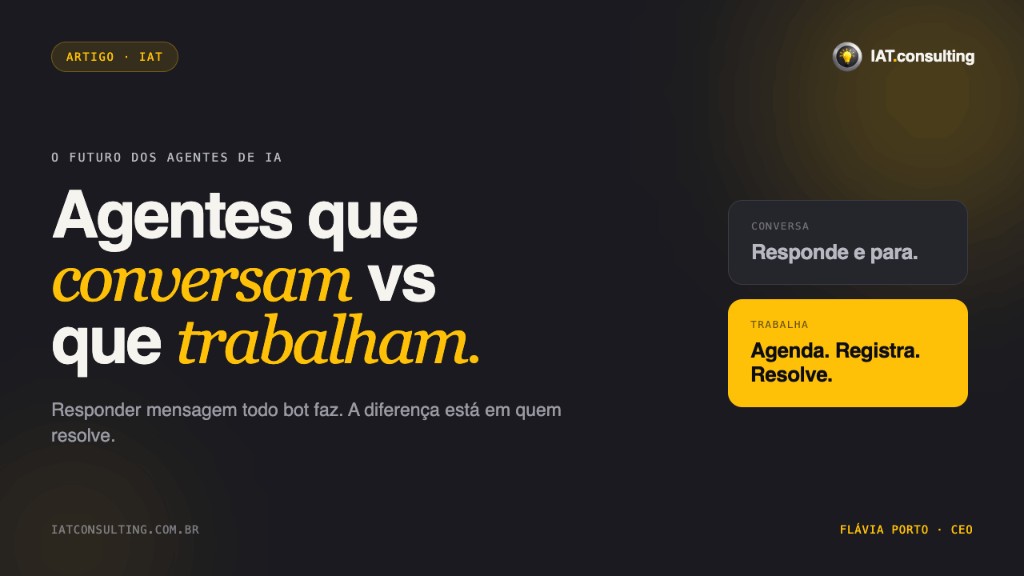 Capa do artigo: Agentes que conversam vs. agentes que trabalham.