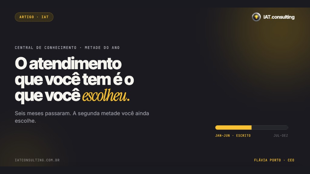 Capa do artigo: O atendimento que você tem é o que você escolheu.